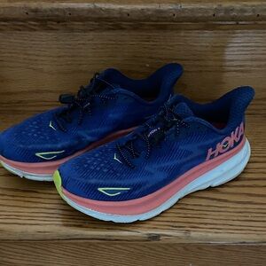 Hoka Women's Navy and Coral Athletic Shoes